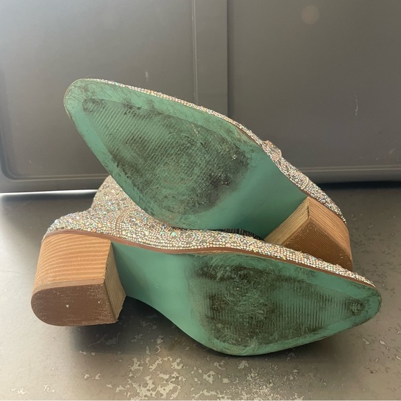 Betsy Johnson Rhinestone Boots - size 10 - worn once - Picture 7 of 9